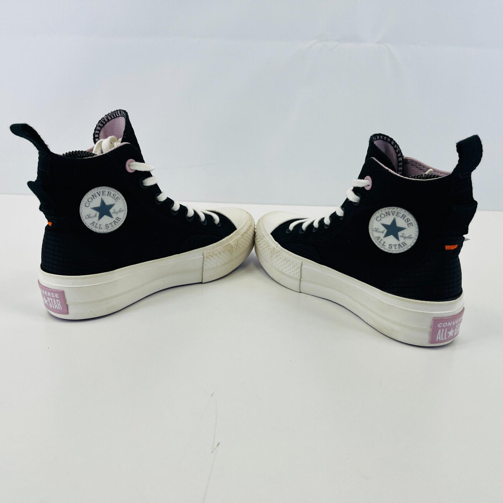 Converse All Star Chuck Taylor Hi-Top Black/Lilac/White Trainers UK 3