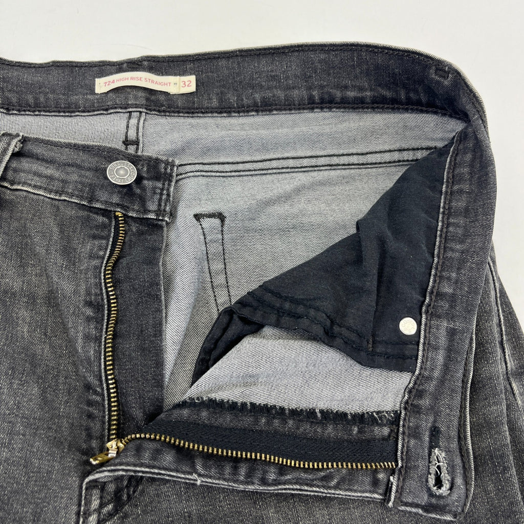 Levi’s 724 High Rise Straight Jeans Charcoal Grey W32" L30"