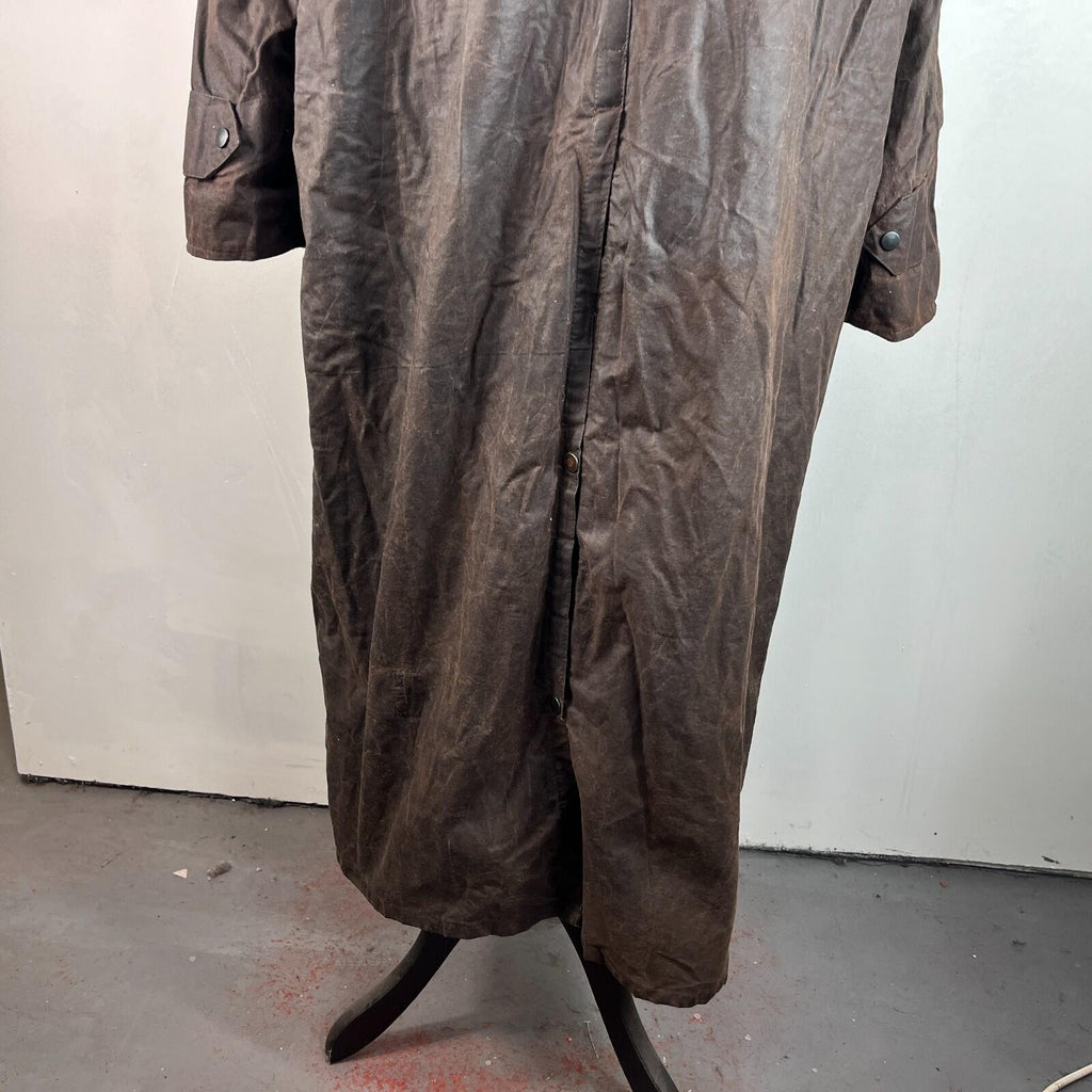 NKS Heavy Duty Brown Wax Waxed Stockman Riding Coat Jacket size XL