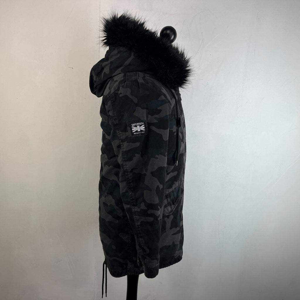 Superdry The Rookie Military Jacket  Camo Womens UK 10 Combat Utility Field Coat