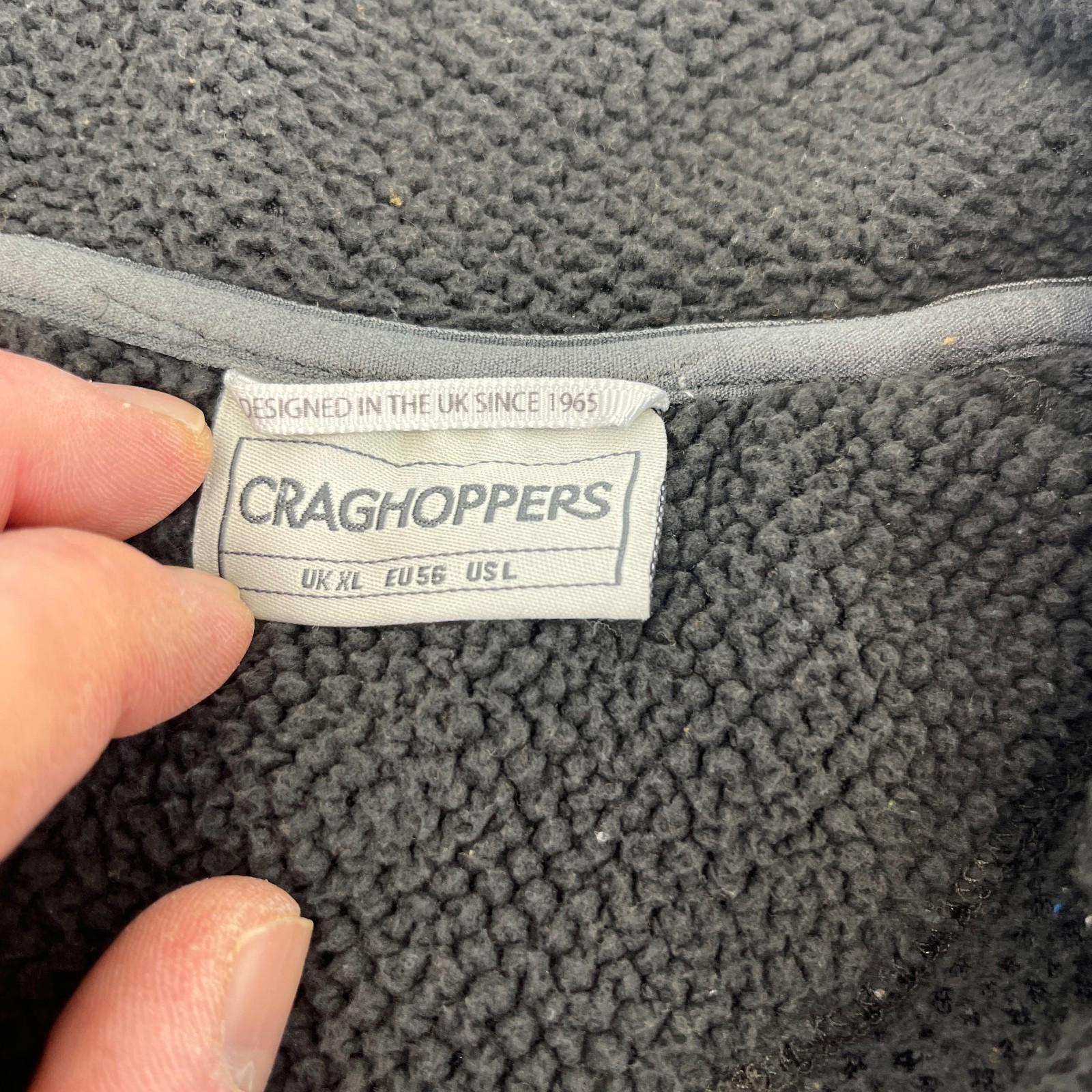 Craghoppers 1/4 Zip Fleece Mid Layer Men's size XL Dark Grey Top Warm Winter
