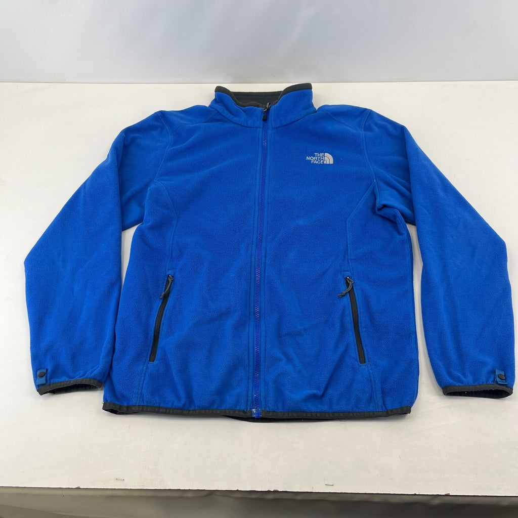 The North Face Men's Blue Fleece Full Zip Jacket with Zip Pockets size Large