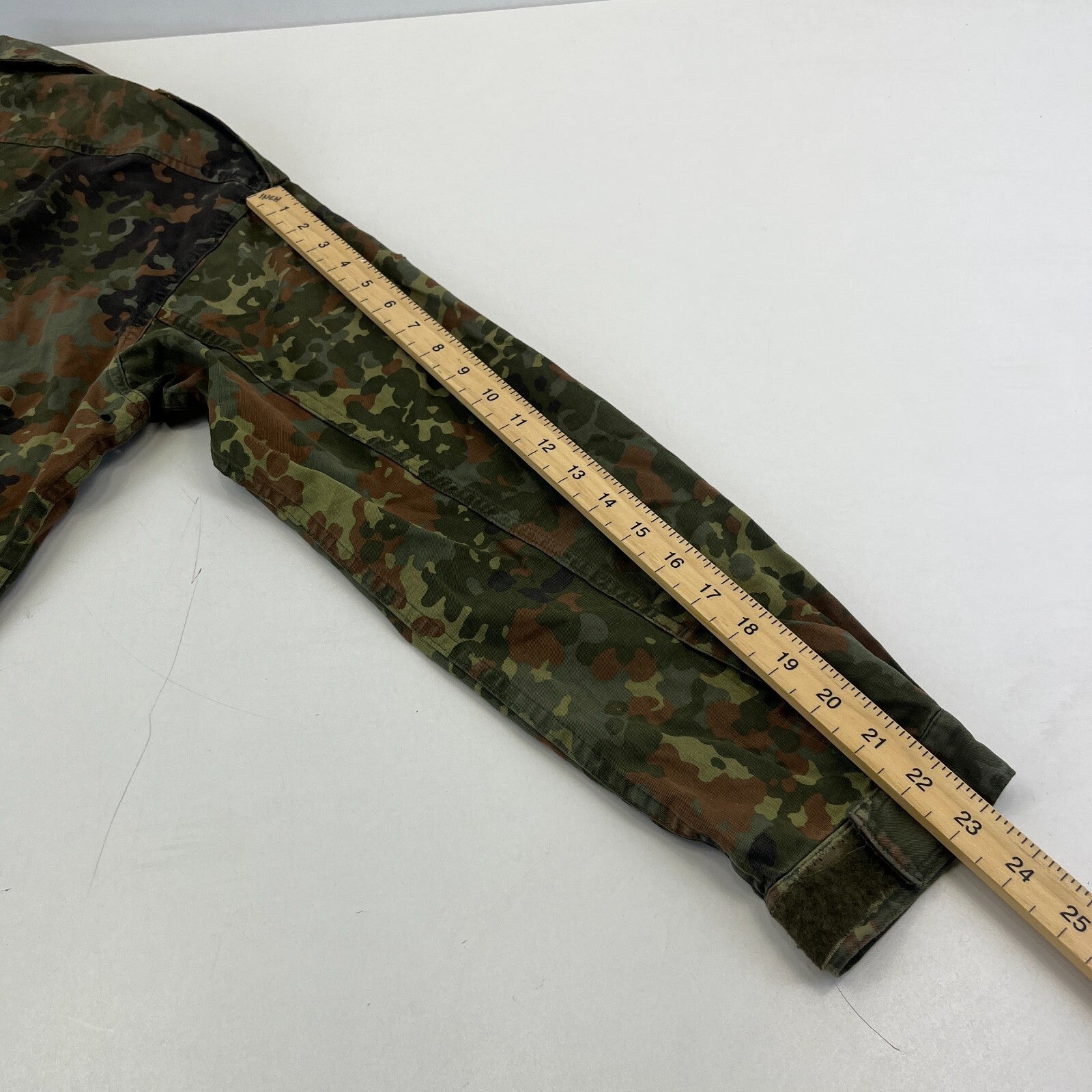Vtg German Army Flecktarn Camo Custom Punk Jacket Combat Green Gr.2 (UK M)