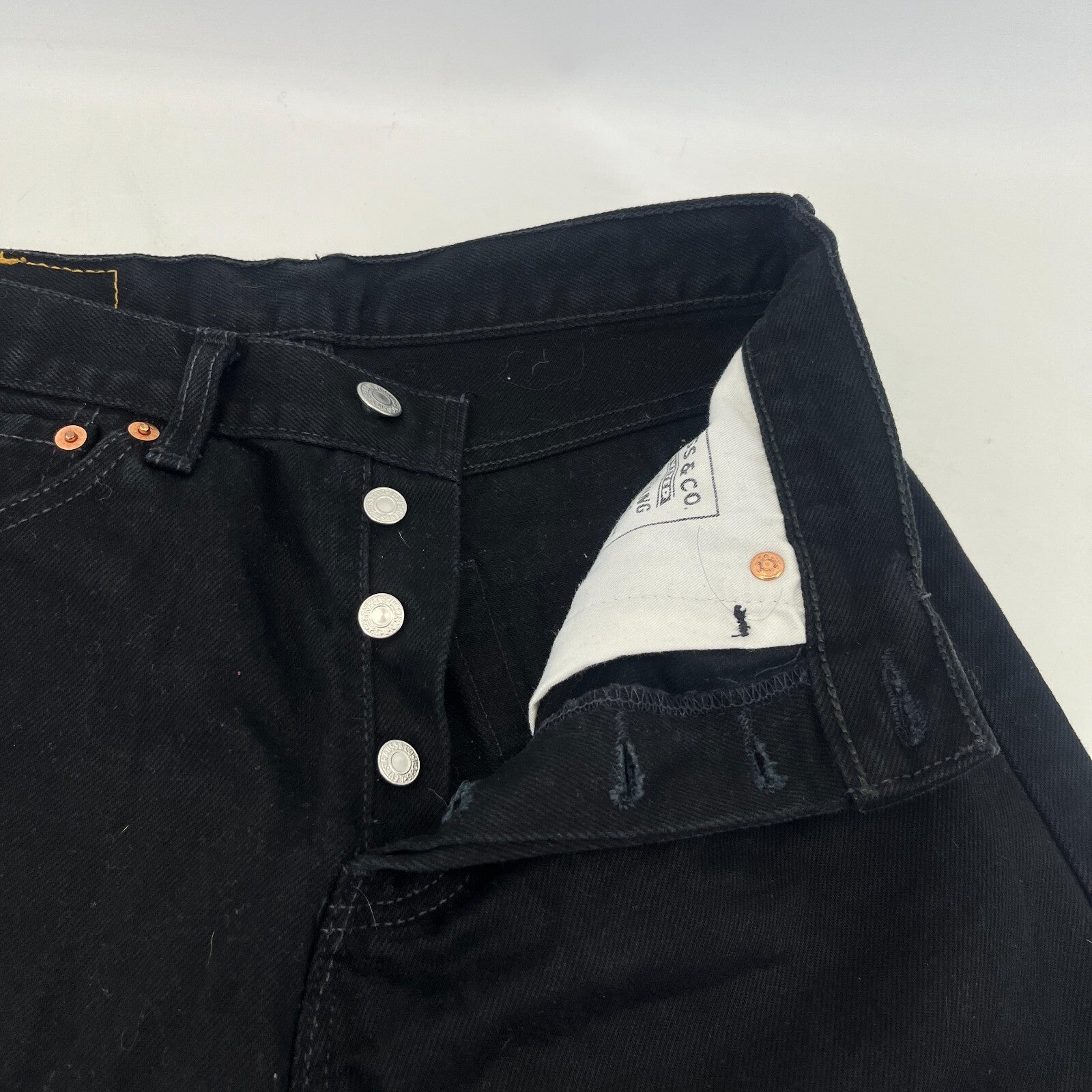 Levi's 590 Men's Regular Straight Jeans W29" L32" in Black Levi Strauss 100% Cot