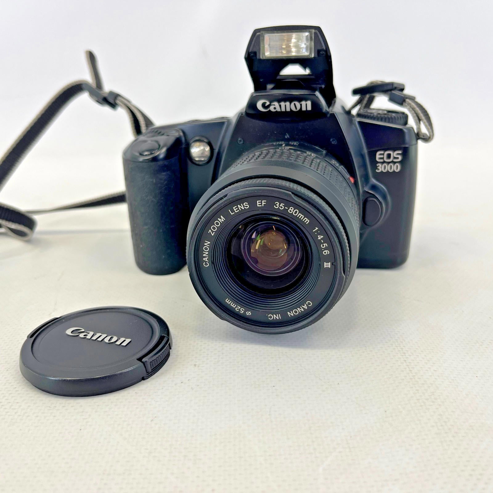 Canon EOS 3000 35mm SLR Film Camera with EF 35-80mm Lens - Tested