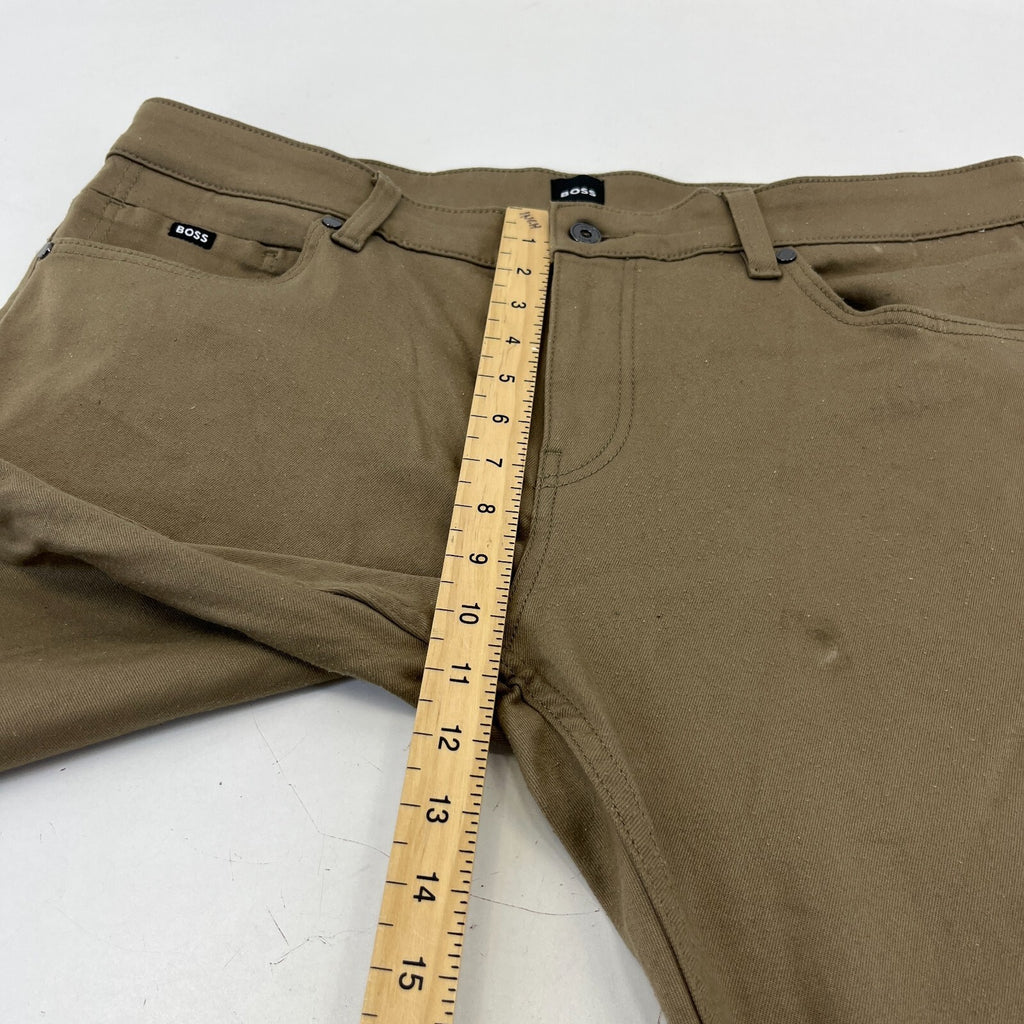 Hugo Boss Delaware Men's Jeans Slim Tapered W36" L32" Tan Brown Stretch