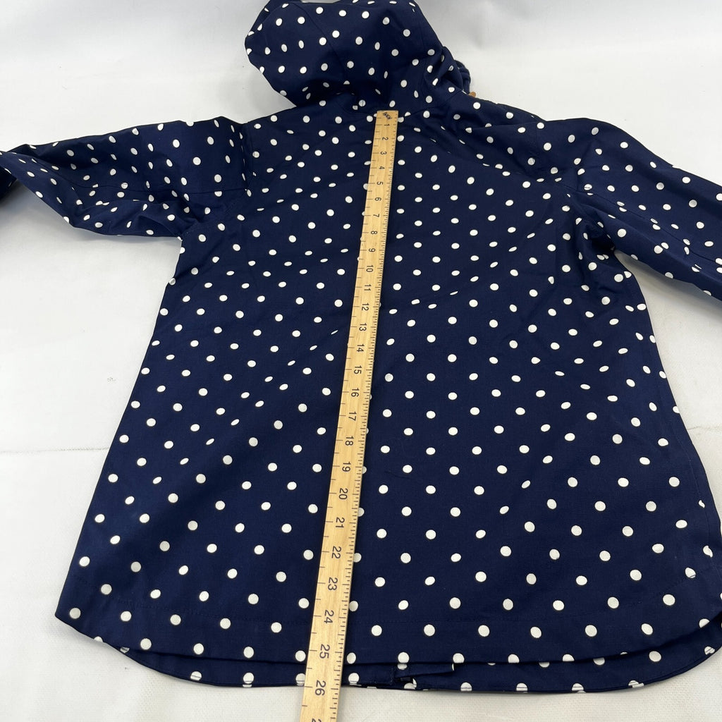 Joules Coast Polka Print Waterproof Jacket Breathable Blue Raincoat UK size 8