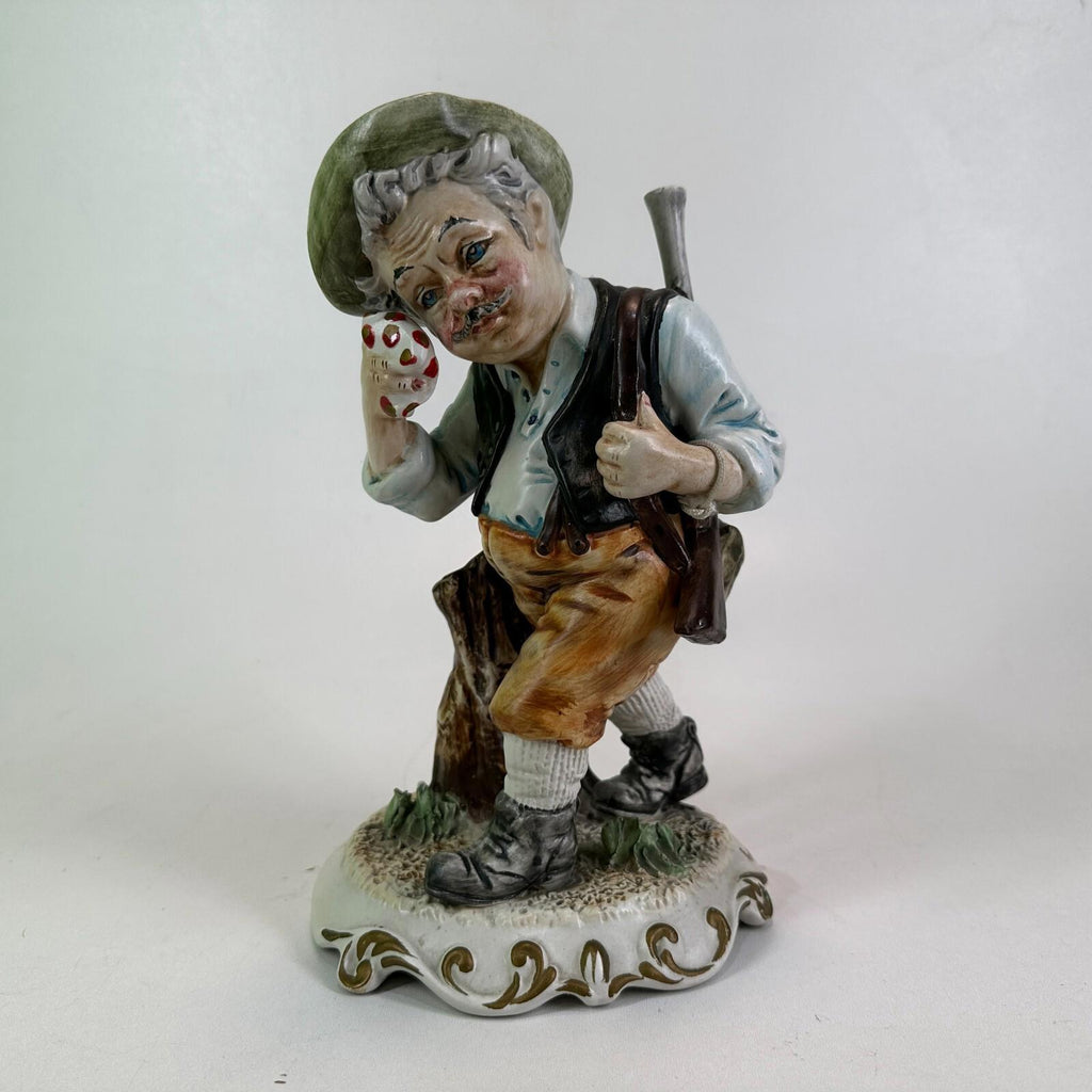 Rare The Hunter Capodimonte Figure Mopping His Brow - Approx 10.5" - VGC