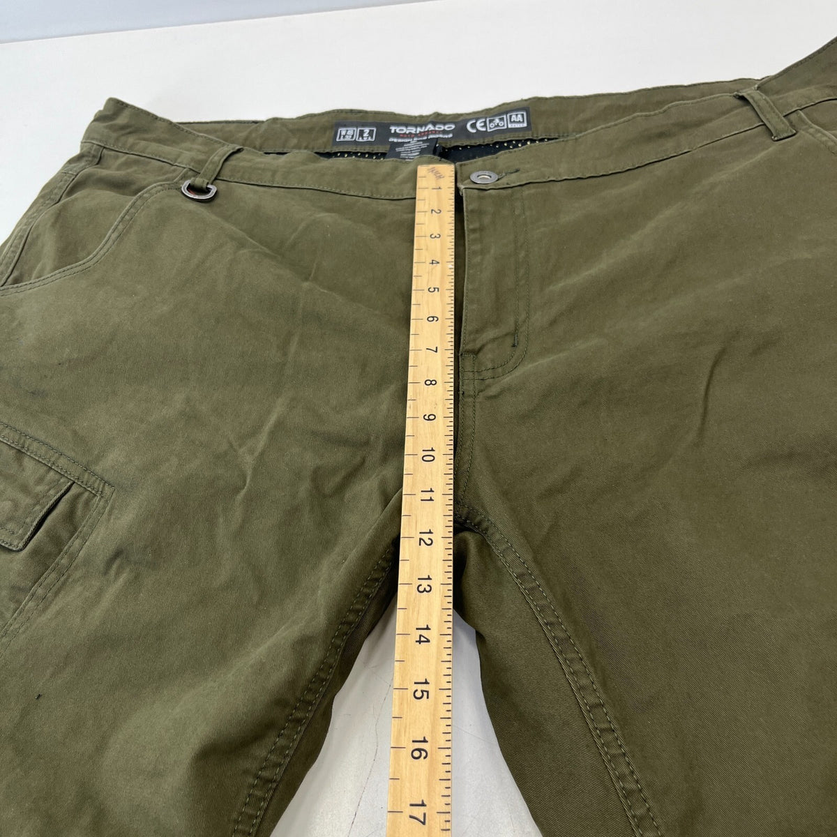 Tornado Men's Armoured Motorcycle Jeans Cargo Pants Khaki Green W46" L32"