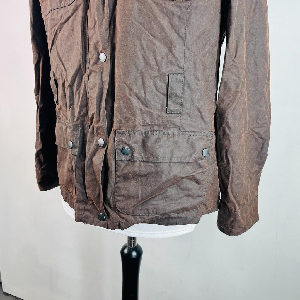 Crane Womens Waxed Cotton Jacket in Brown size Medium