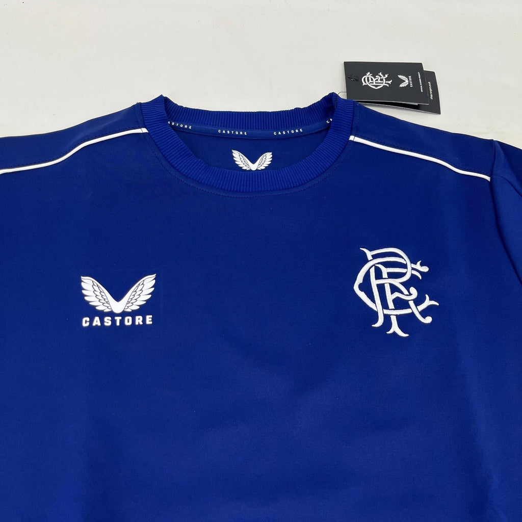 Castore Glasgow Rangers FC Football Matchday Sweatshirt Blue UK Women's size 12