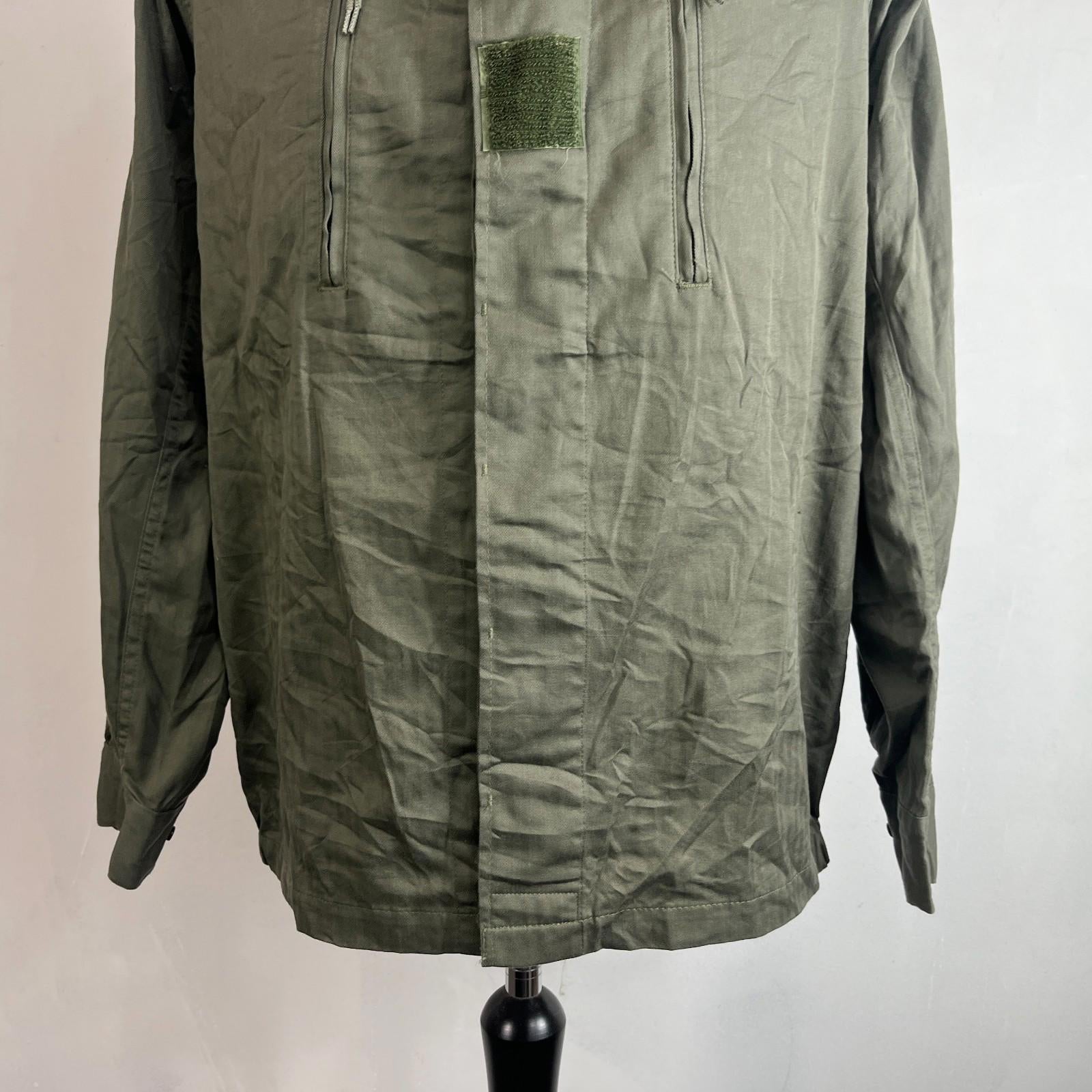 Custom Fragile Earth Print French Military Army Combat Jacket Green size 104L