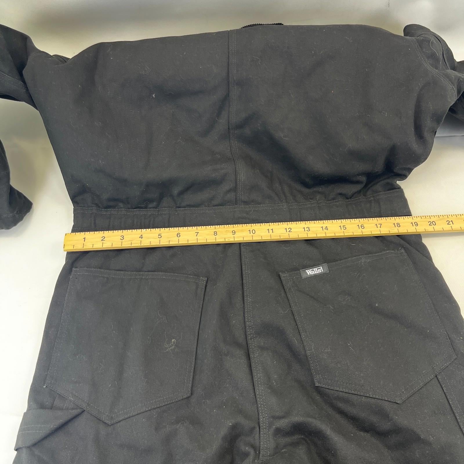 Walls Workwear Heavy Duty Overalls Quilted Insulated in Black Medium Regular