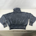 Drop Dead Distressed Look Grey Hoodie Zip Sleeves 100% Cotton Streetwear UK 2XL