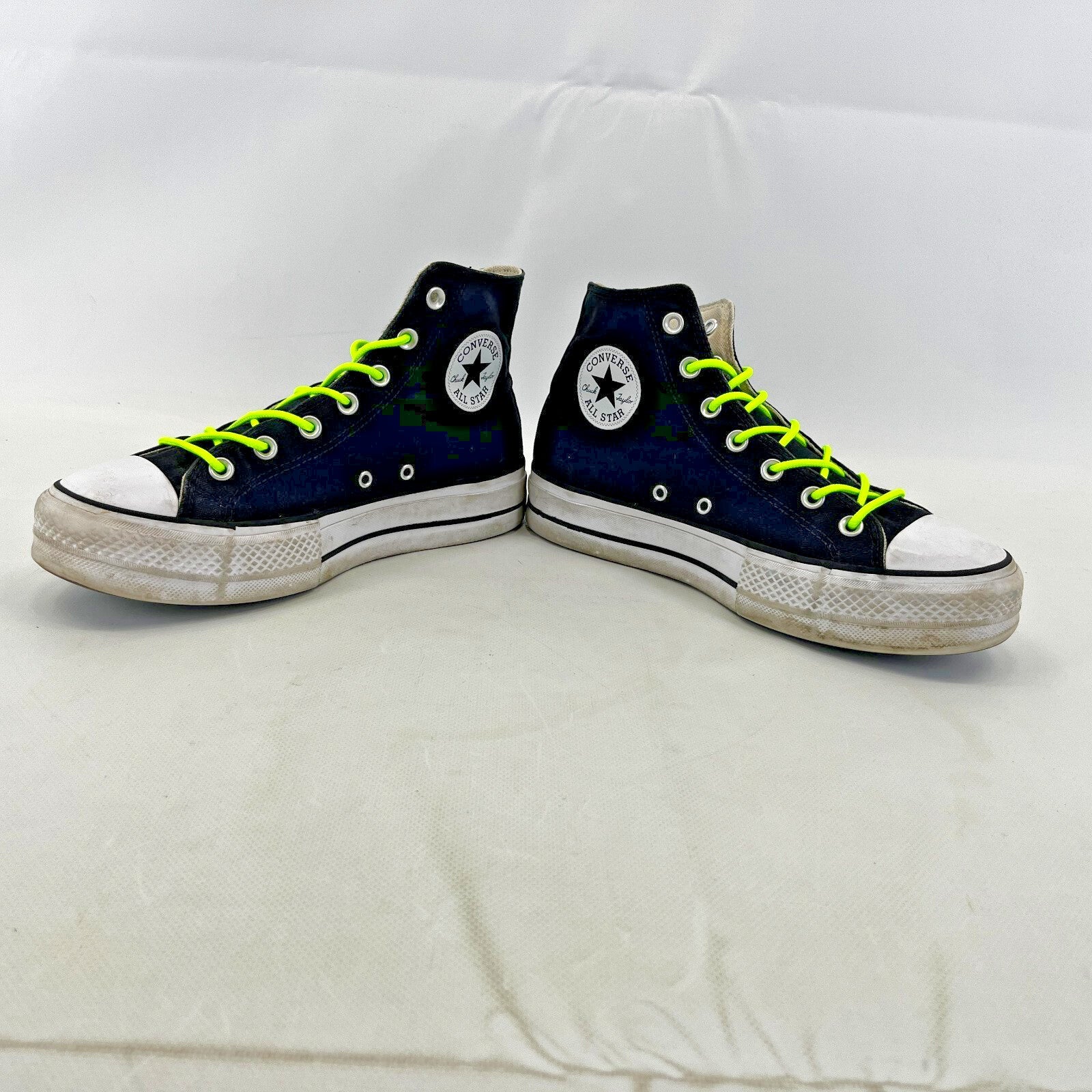Converse Platform Lift Black Hi Tops Trainers Chuck Taylor All Stars Size UK 8