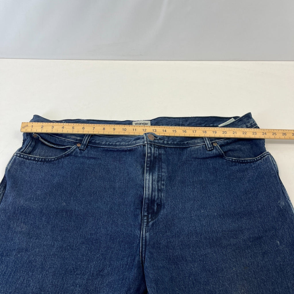 Wrangler Texas Denim Jeans Mid Blue Trousers Straight Leg W48" L34"