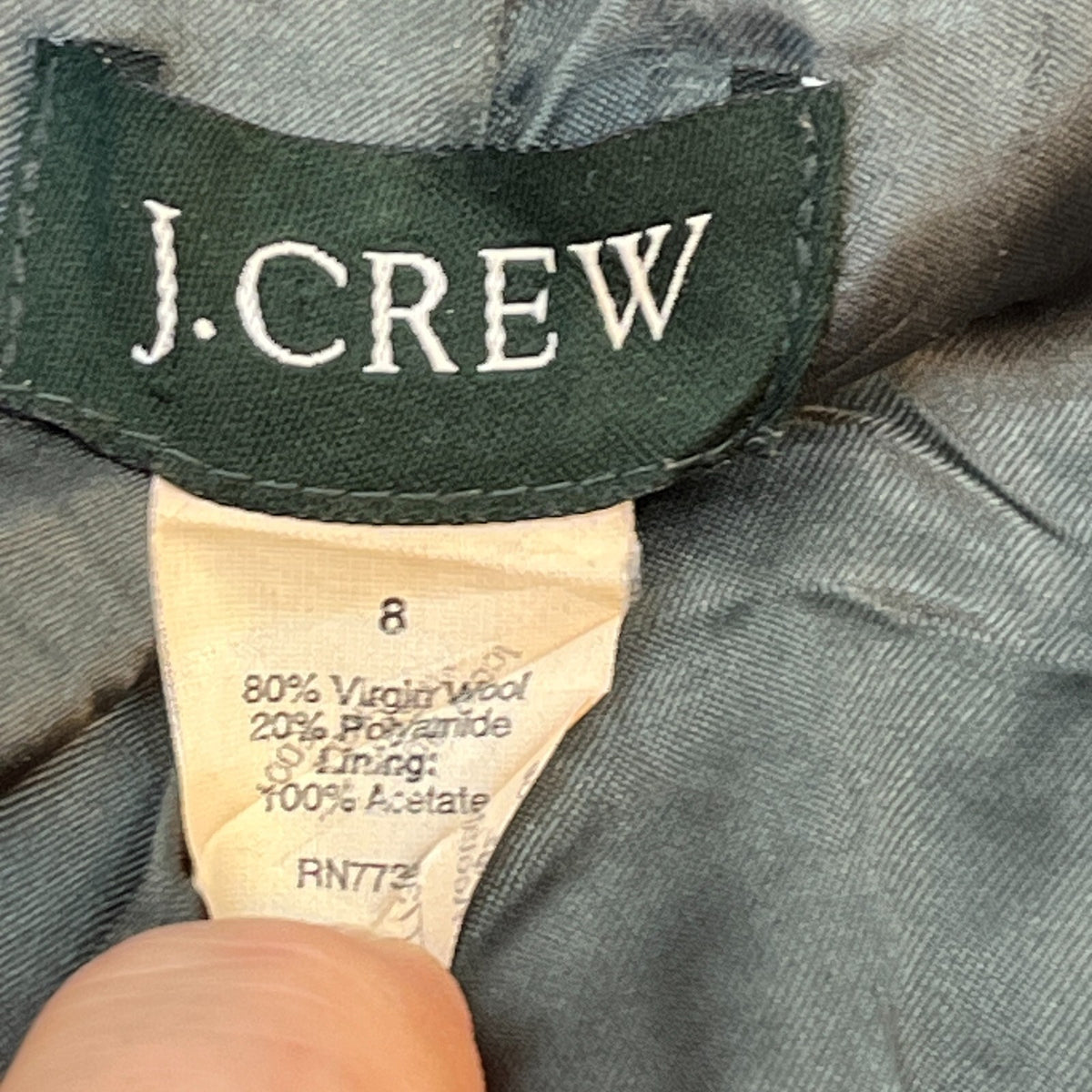J. Crew Italian Wool Black Pea Coat Jacket Double Breasted + Belt Women’s UK 8