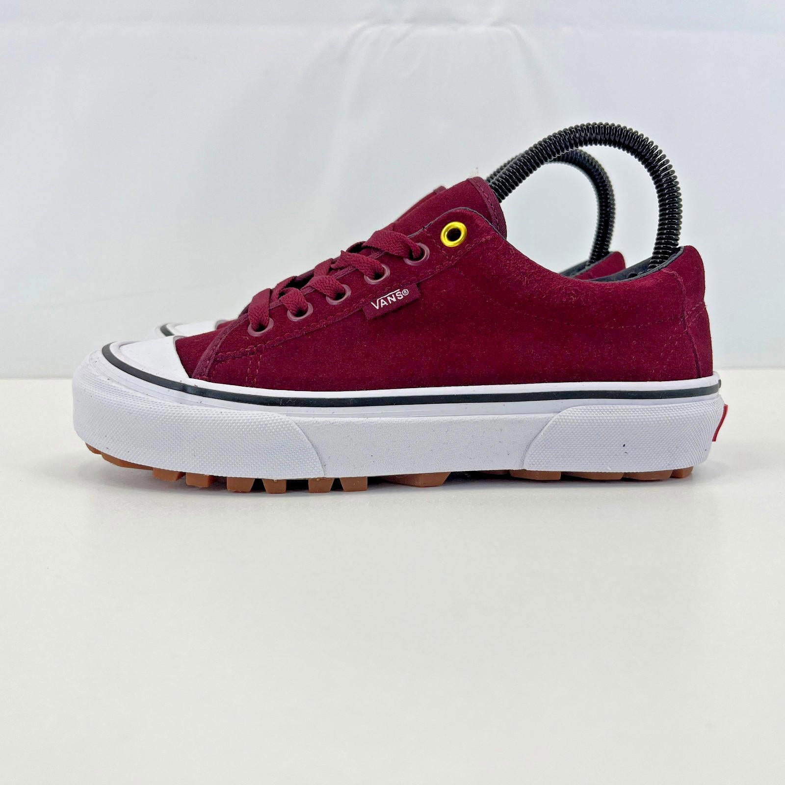 Vans Old Skool Maroon Suede Trainers Sneakers Shoes UK size 3 EU size 35 - New