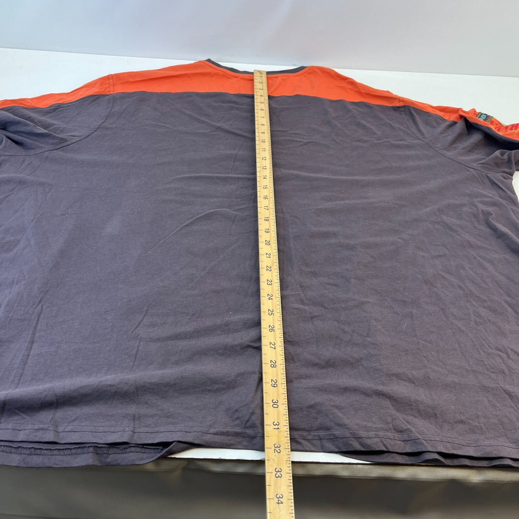 Joe Browns Biker T-shirt Mens Brown/Orange size 6XL Crew Neck Long Sleeve Cotton