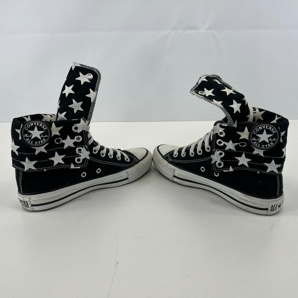 Converse X High Roll Top Trainers Black with White Stars size UK 4 EU 36.5