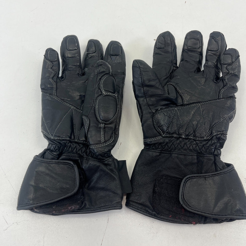 Richa Leather Motorcycle Motorbike Gloves with Hard Armour Black size M