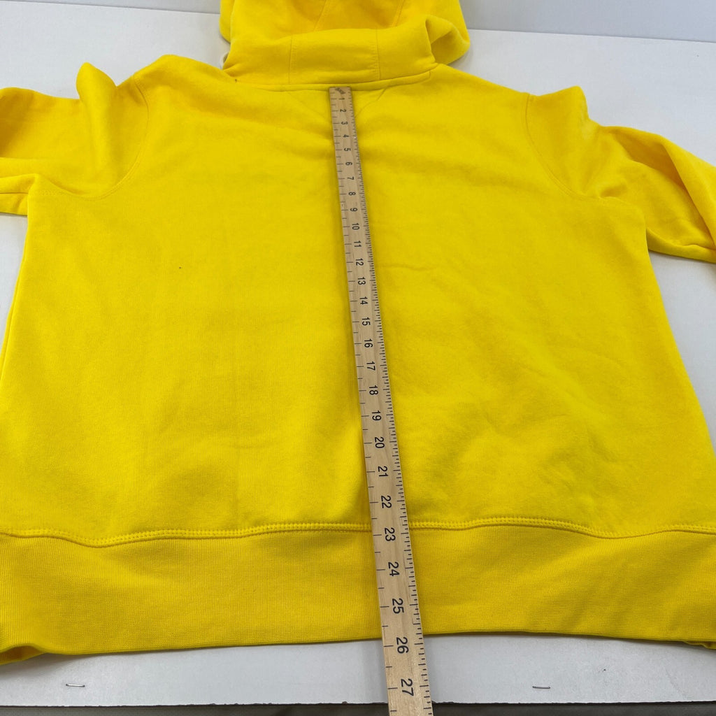 Tommy Hilfiger Mens Bright Yellow Embroidered Hoodie Sweater size XL Cotton