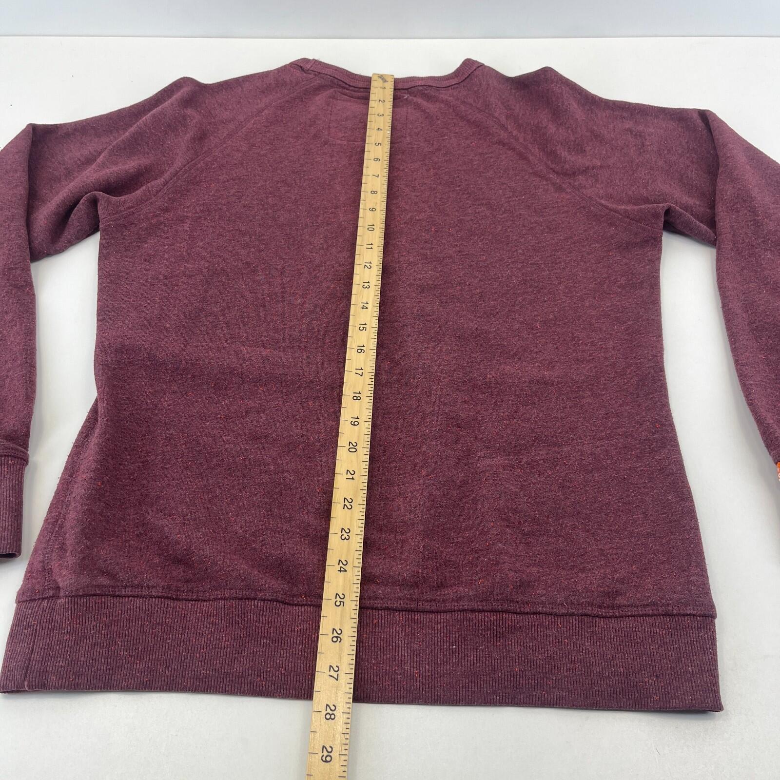 SuperDry Premium Black Label Sweatshirt in Burgundy Red size Large