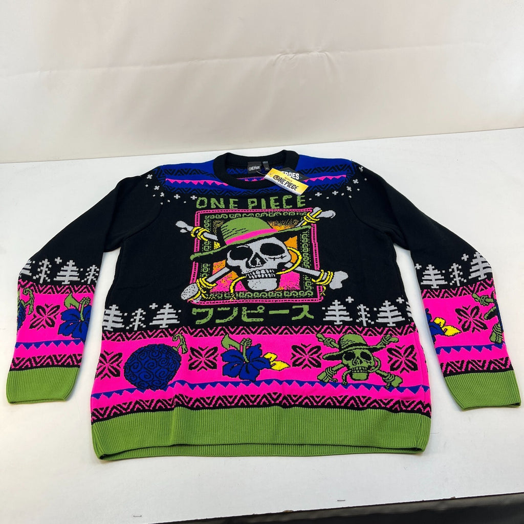 One Piece Luffy Christmas Jumper Men Women Xmas Anime Cosplay Pullover size XL