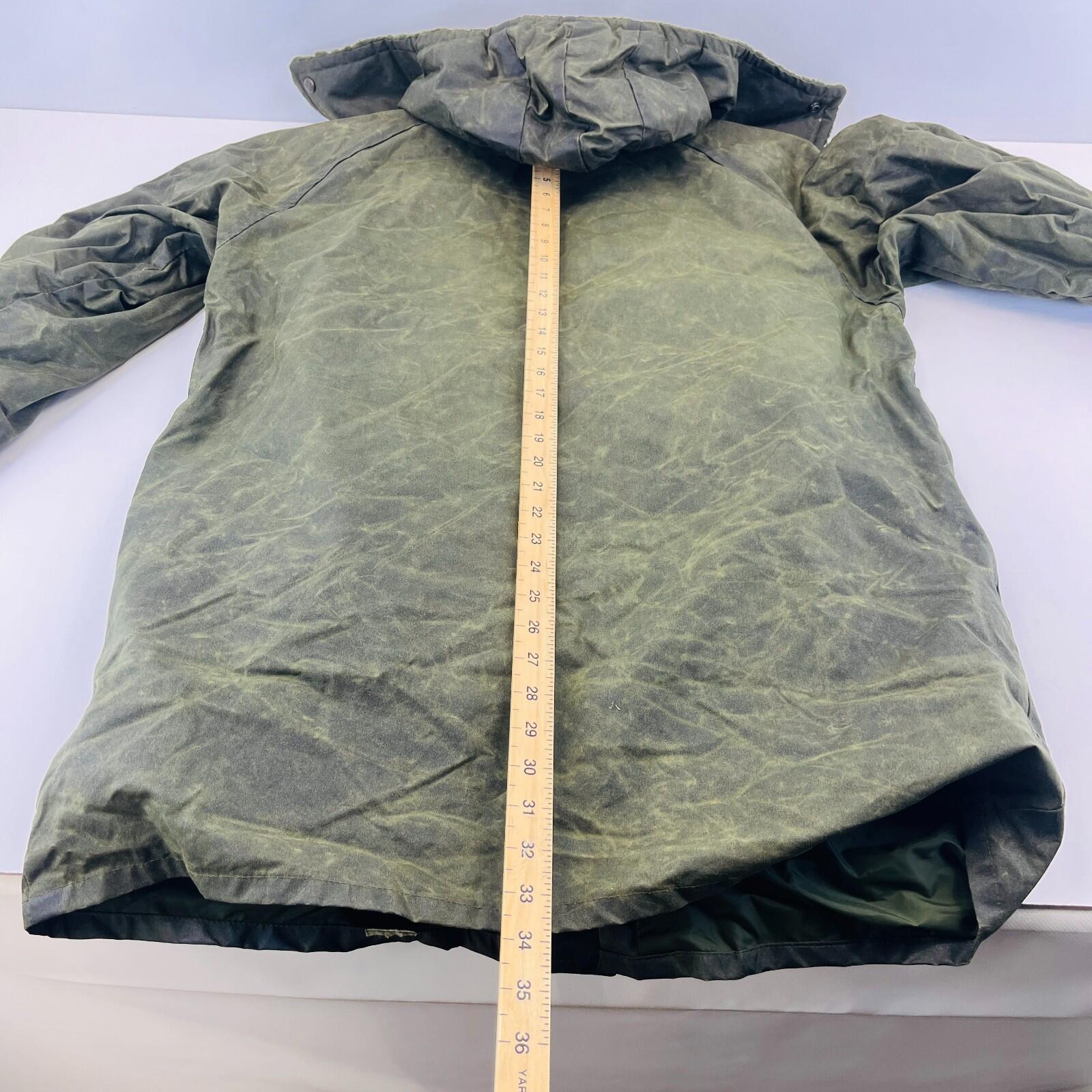 Monchaux Sport Men's Wax Jacket in Green with Removable Fleece Liner size Medium