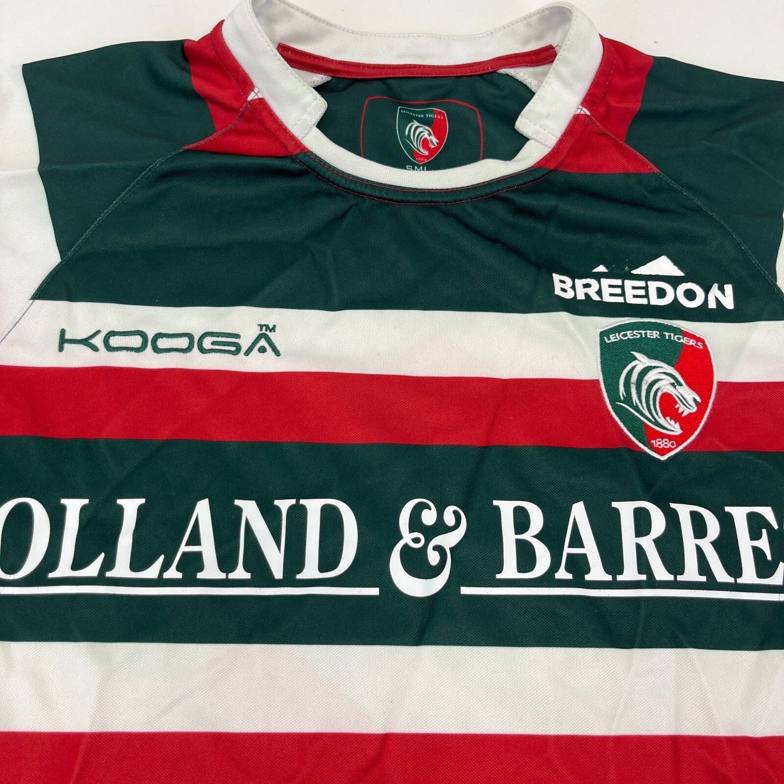 Leicester Tigers Rugby Home Shirt 2016/2017 - Kooga size S Jersey