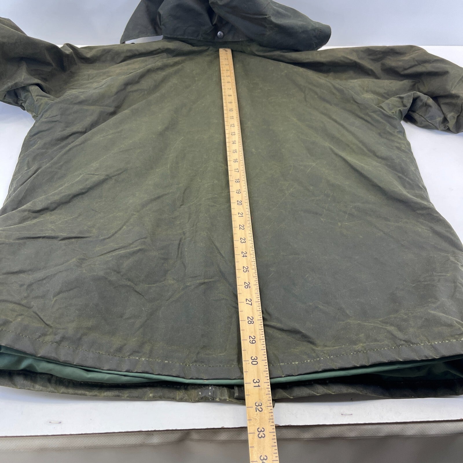 Whatbaron Kruegercoat Wax Cotton Jacket Green size Large