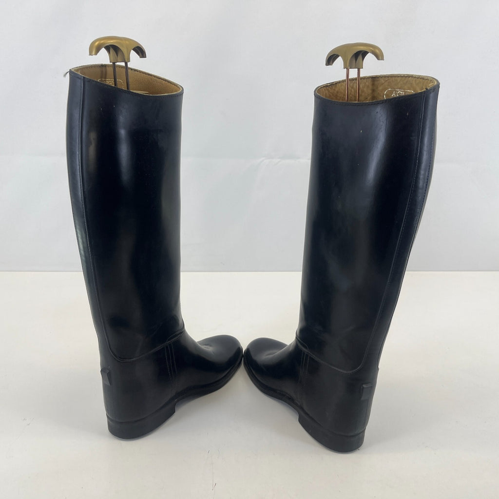 Aigle Black Leather Horse Riding Boots size UK 2.5 EU 35