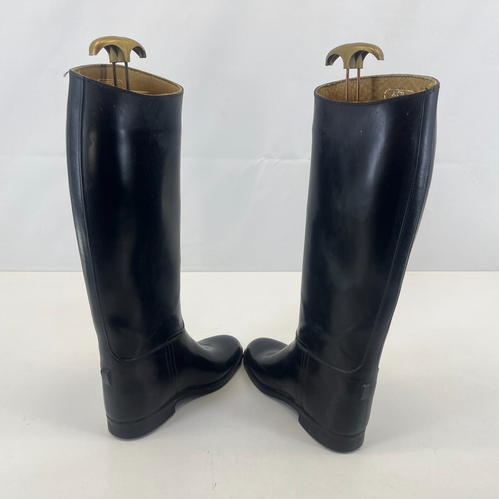Aigle Black Leather Horse Riding Boots size UK 2.5 EU 35