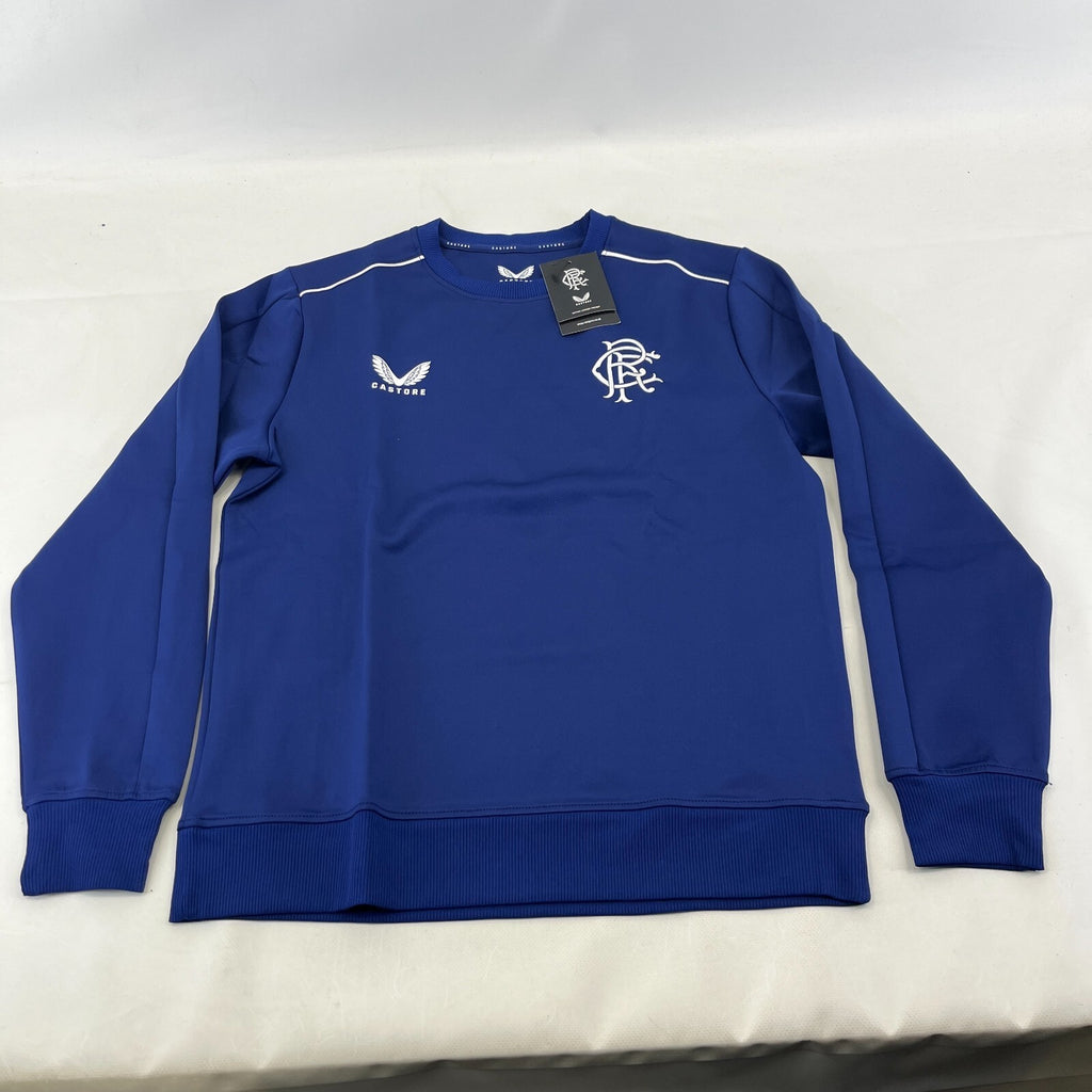 Official Glasgow Rangers FC Blue Match Day Sweatshirt Pullover Ladies size 12