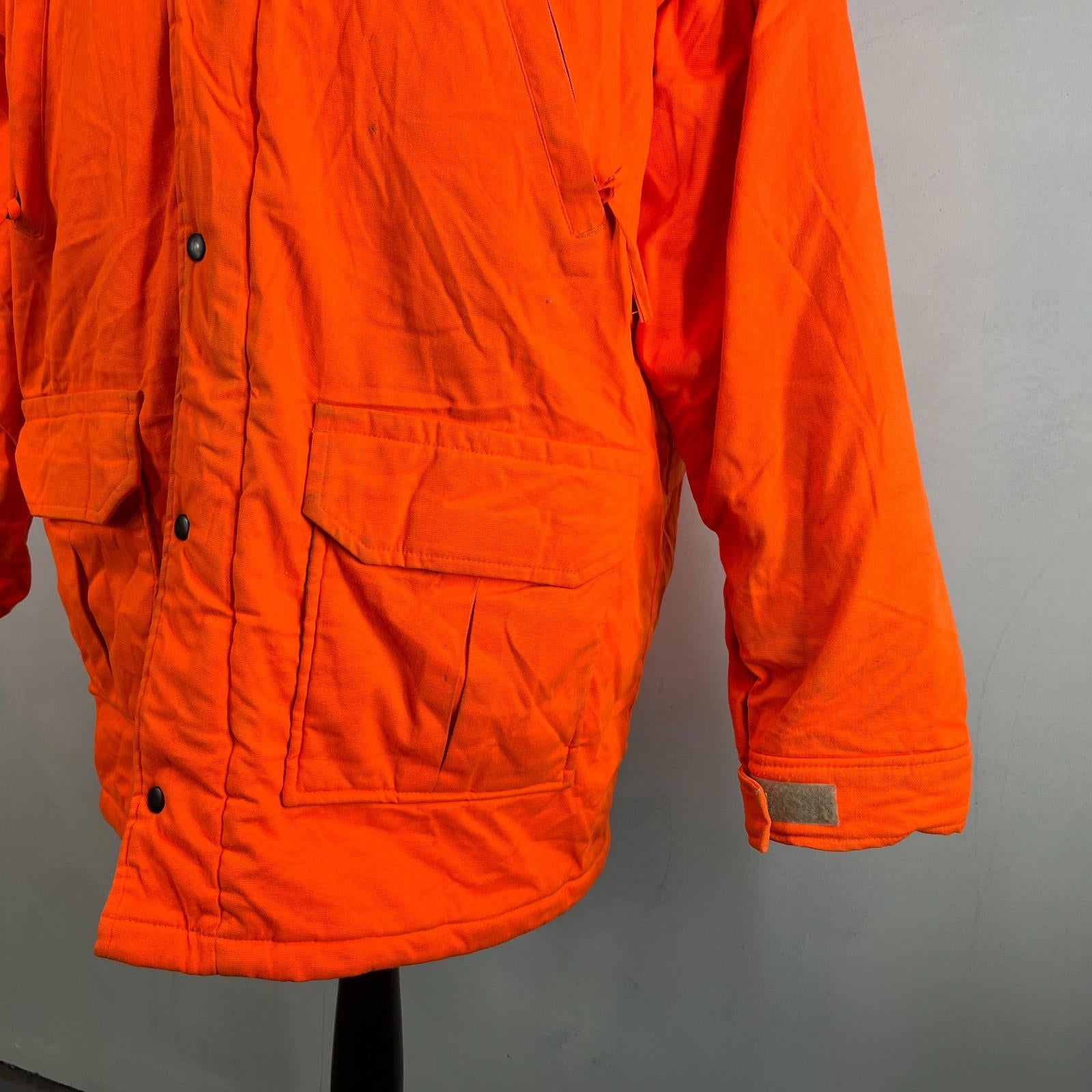 Johnson USA Thermal Quilted Chore Jacket Bright Orange US size XL