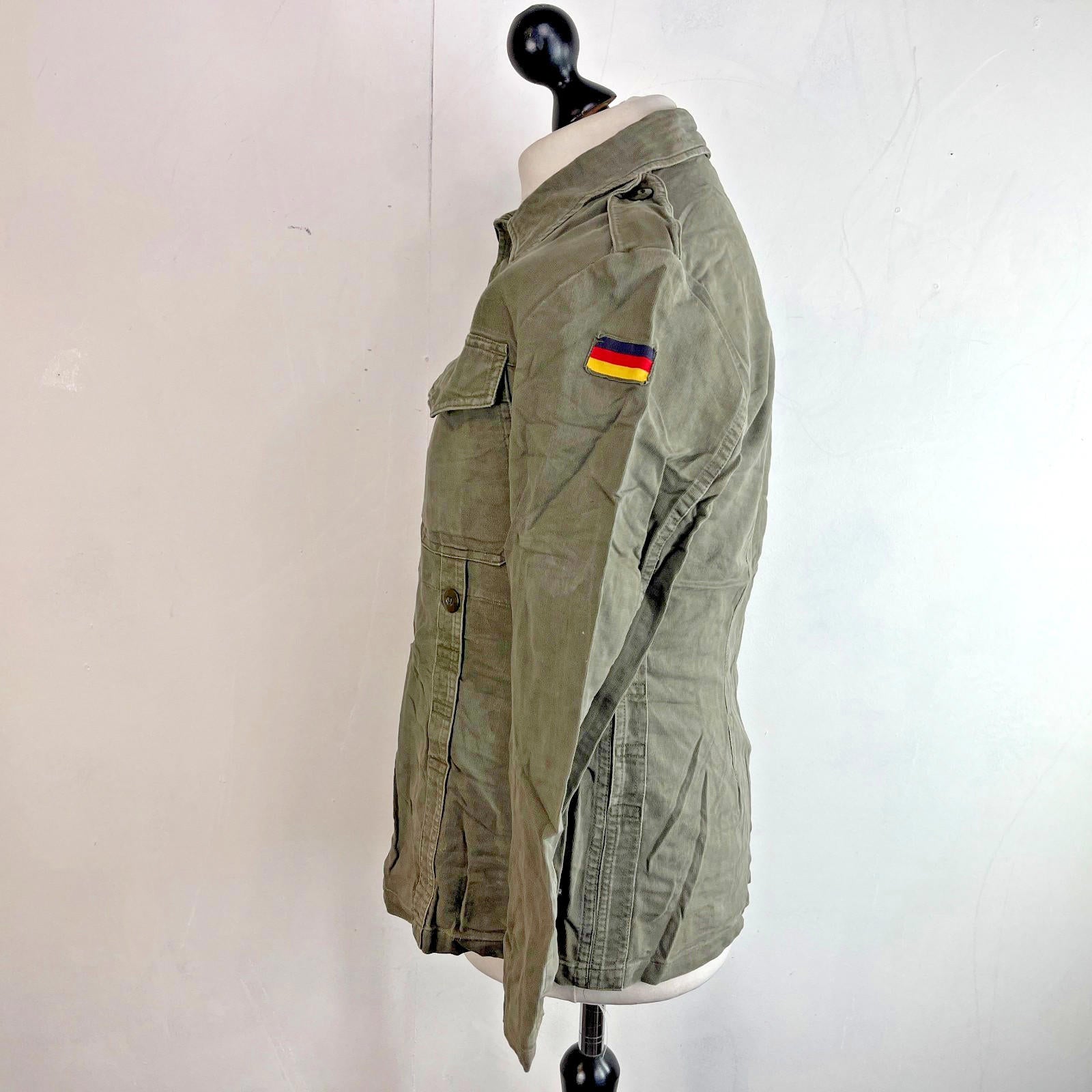Vintage German Army Long Sleeve Heavy Twill Combat Shirt Genuine Field size M