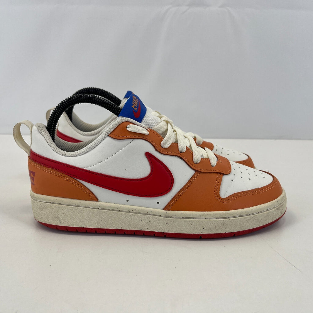 Nike Court Borough 2 Trainers UK size 4.5 White Orange Red