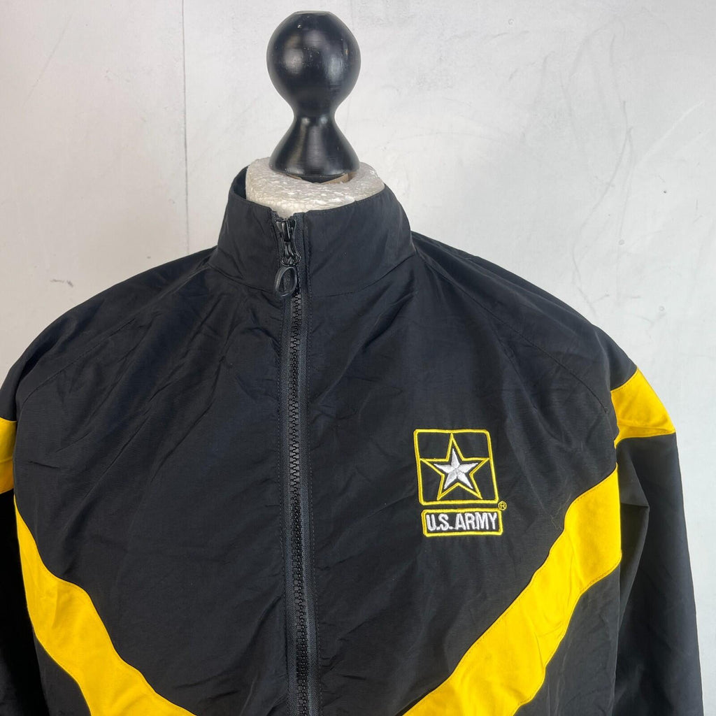 US Army Bomber Jacket in Black & Yellow Windbreaker US size Medium-Short