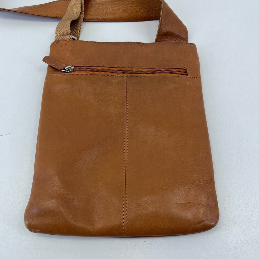 Vintage Radley Large Pocket Across Body Handbag Tan Brown Leather