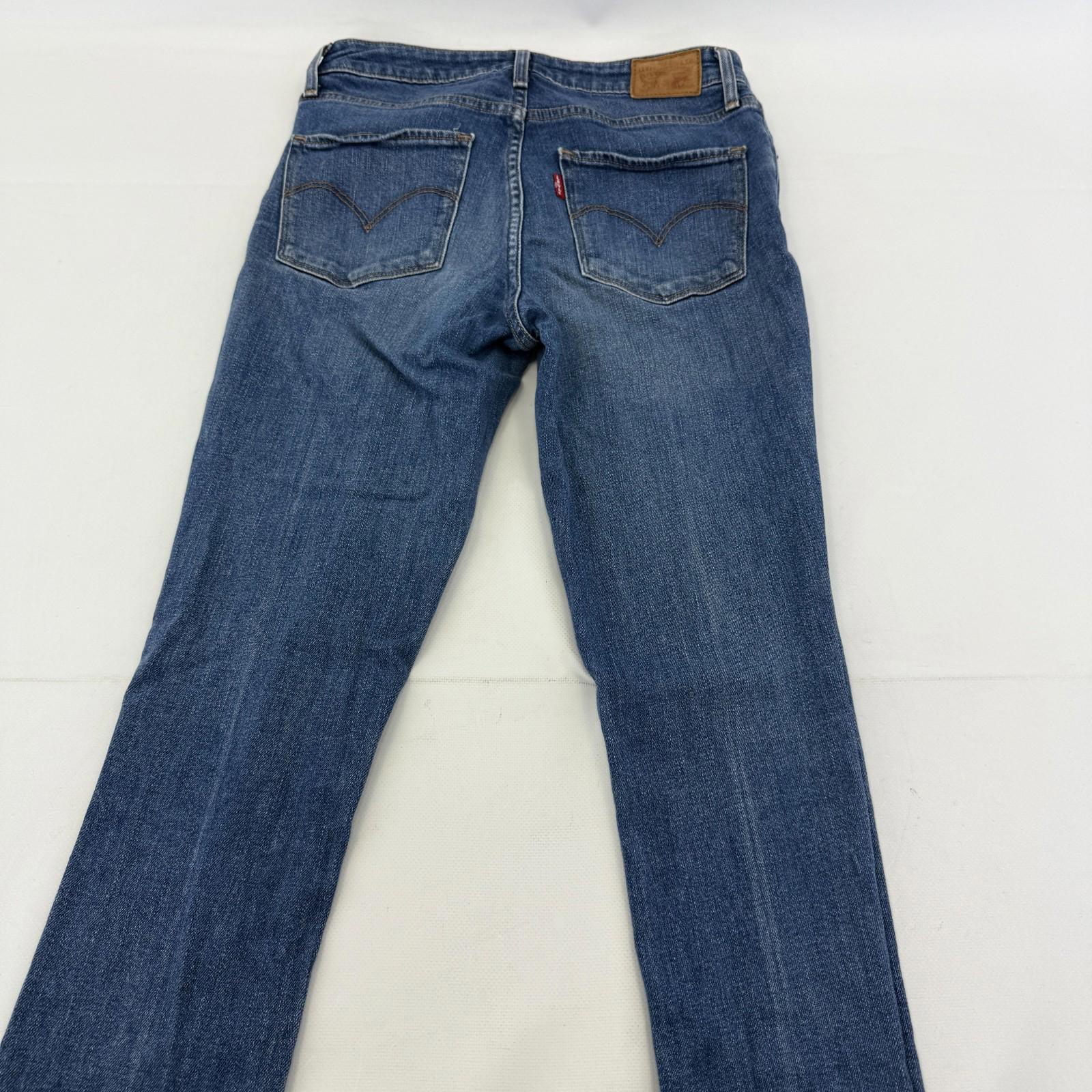 Levi's 721 Mid Blue High Rise Skinny Denim Jeans UK Women's W27 L32 Levi Strauss