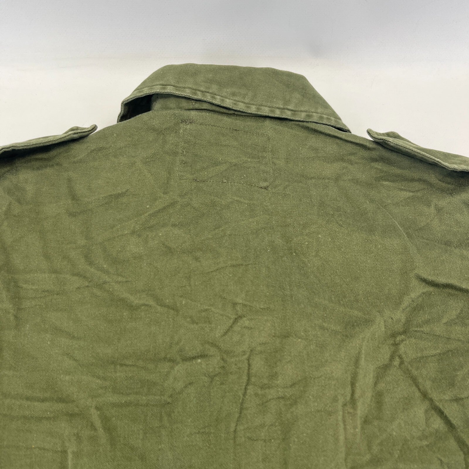 Vtg Dutch Army Combat Field Jacket size M Netherlands Issue Olive Green Fishing