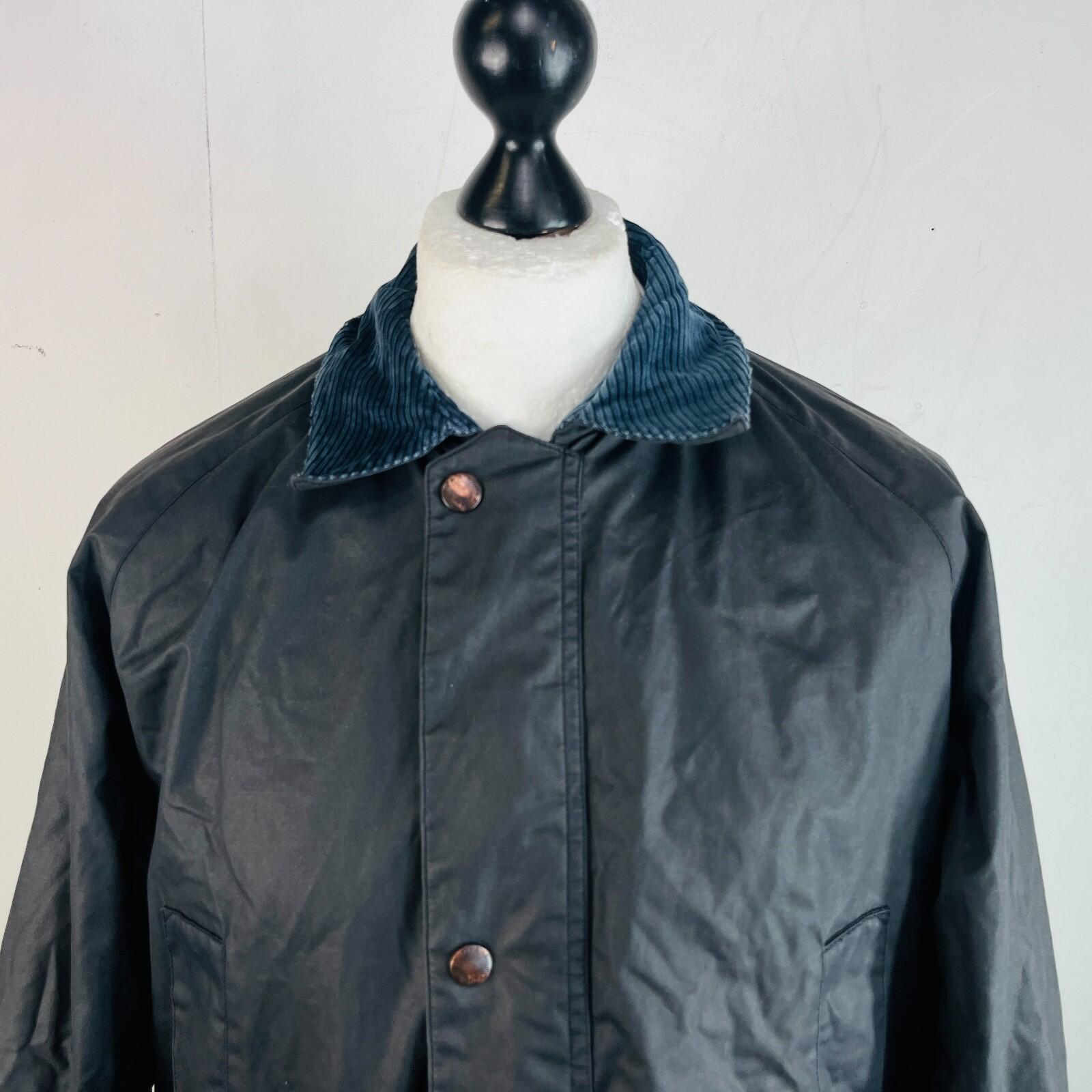 Wilkes & Ackerman Men's Outdoor Wax Jacket in Dark Blue size Large