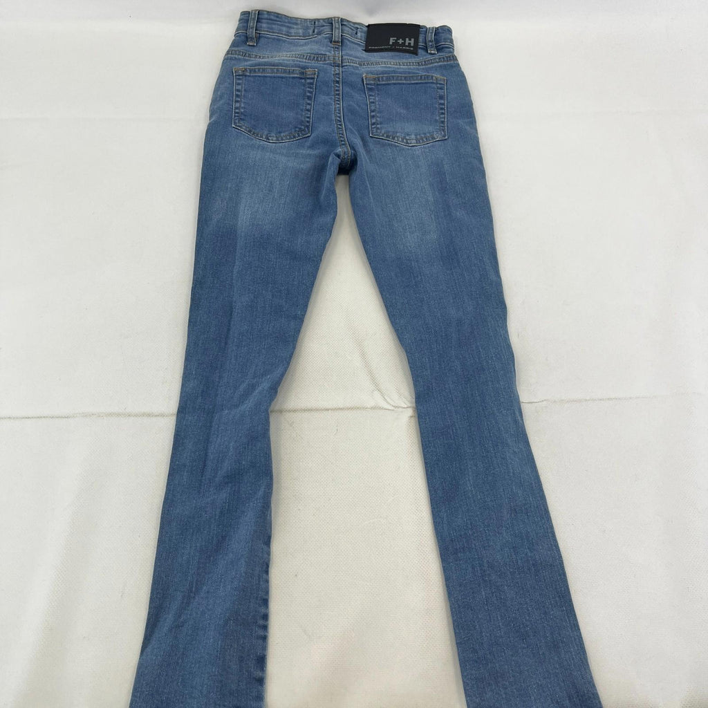 Fremont & Harris Kids Distressed Ripped Skinny Jeans in Blue size W24 10yrs