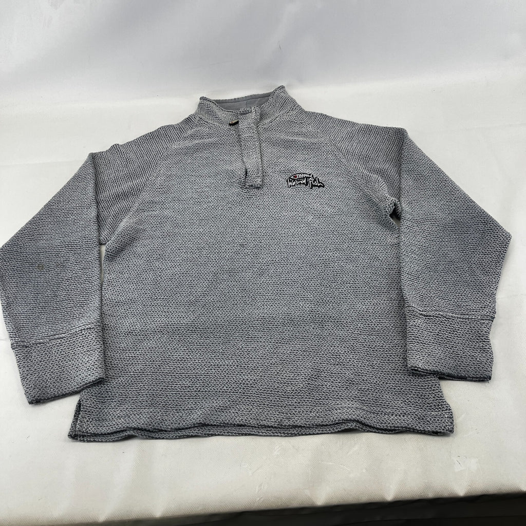 Weird Fish Mens Grey Quarter Zip Jumper Macaroni Pullover size Small