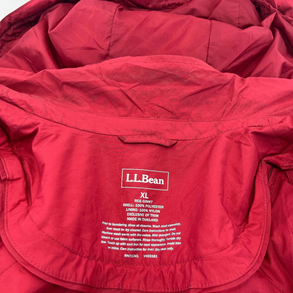 LL Bean Women's Waterproof Parka Vintage Field Country Coat in Red size XL