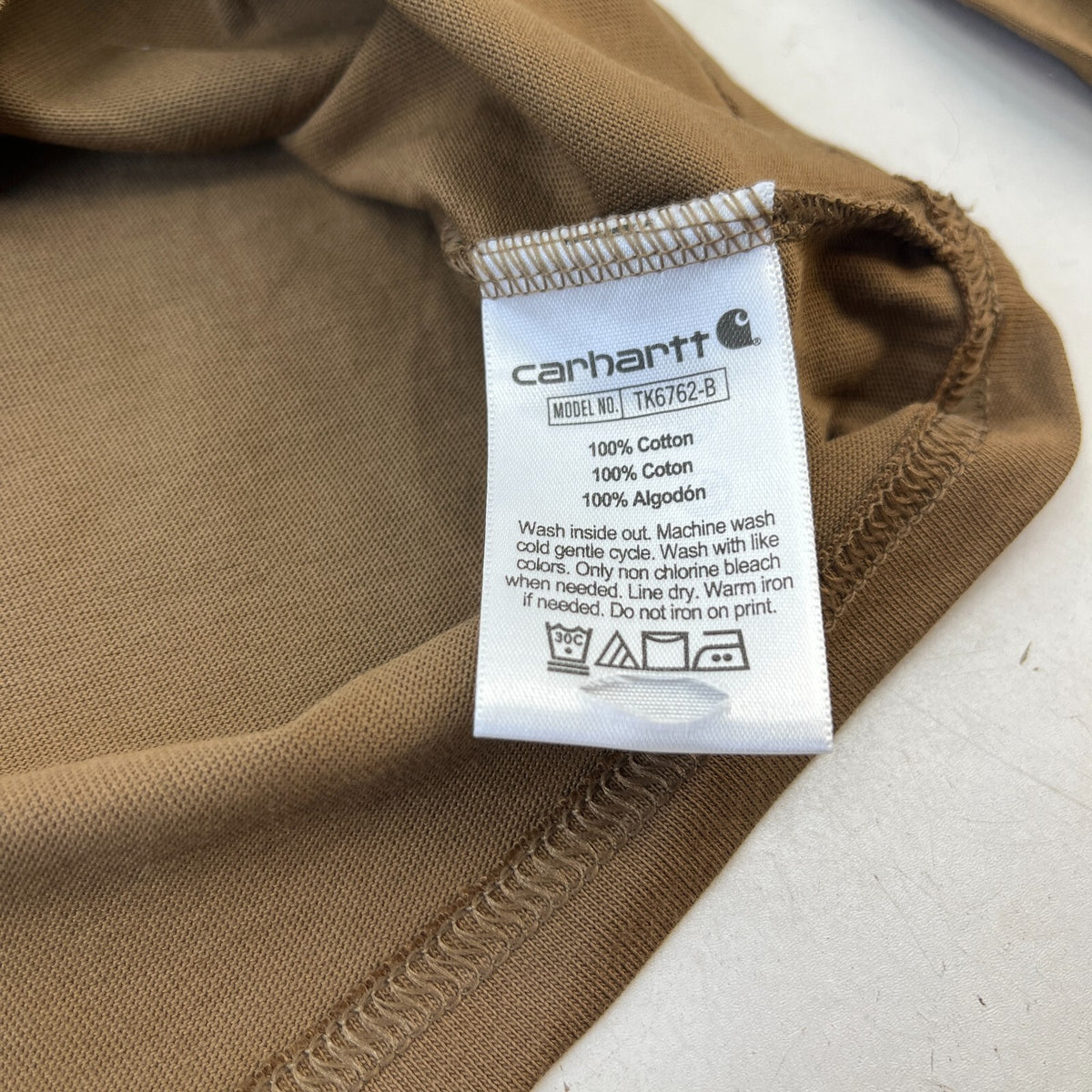 Carhartt Kids Khaki Brown Graphic Print Long Sleeve T-Shirt size 5 years - New