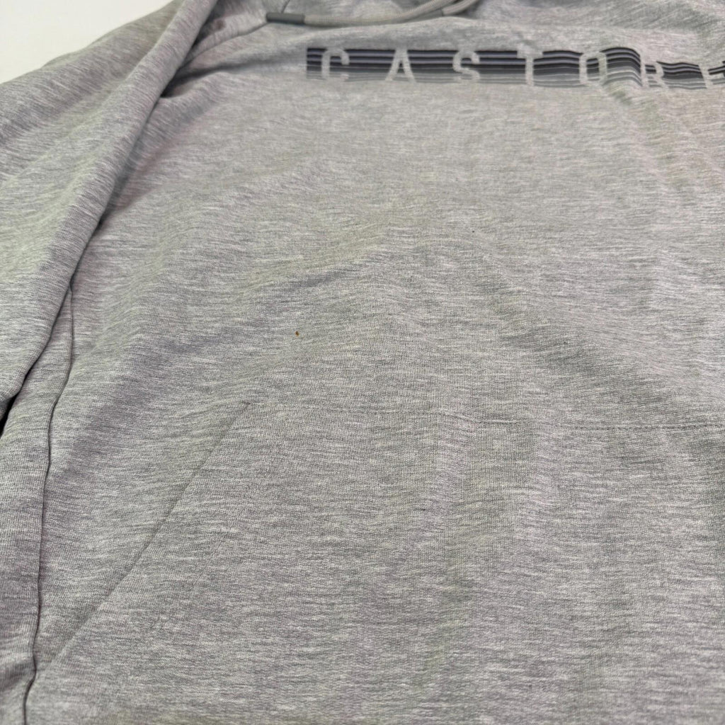 Castore Graphic Spellout Hoodie Mottled Grey size Small - VGC