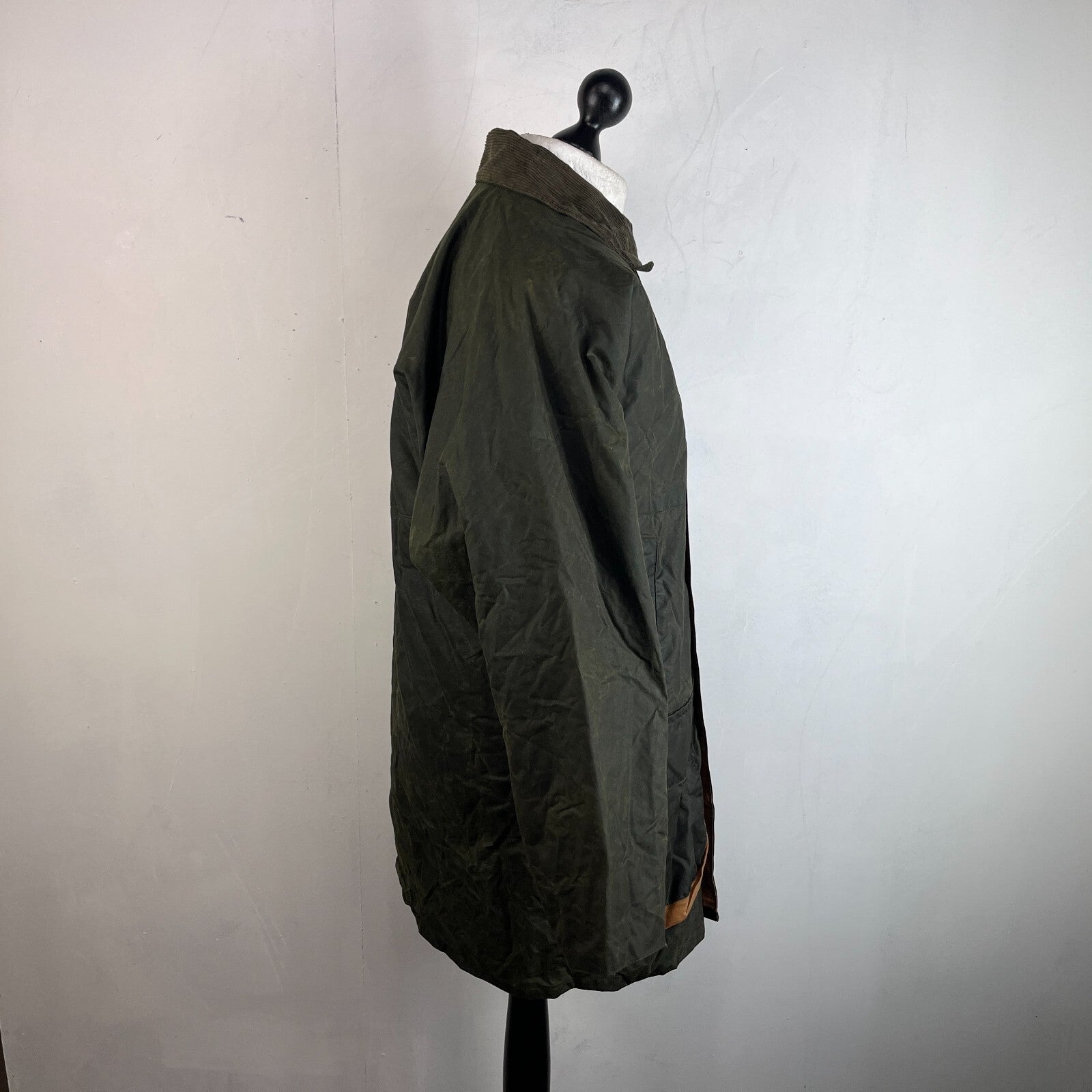Shades Country & Casual Wax Jacket Mens size M Green Waxed Coat Made in the UK