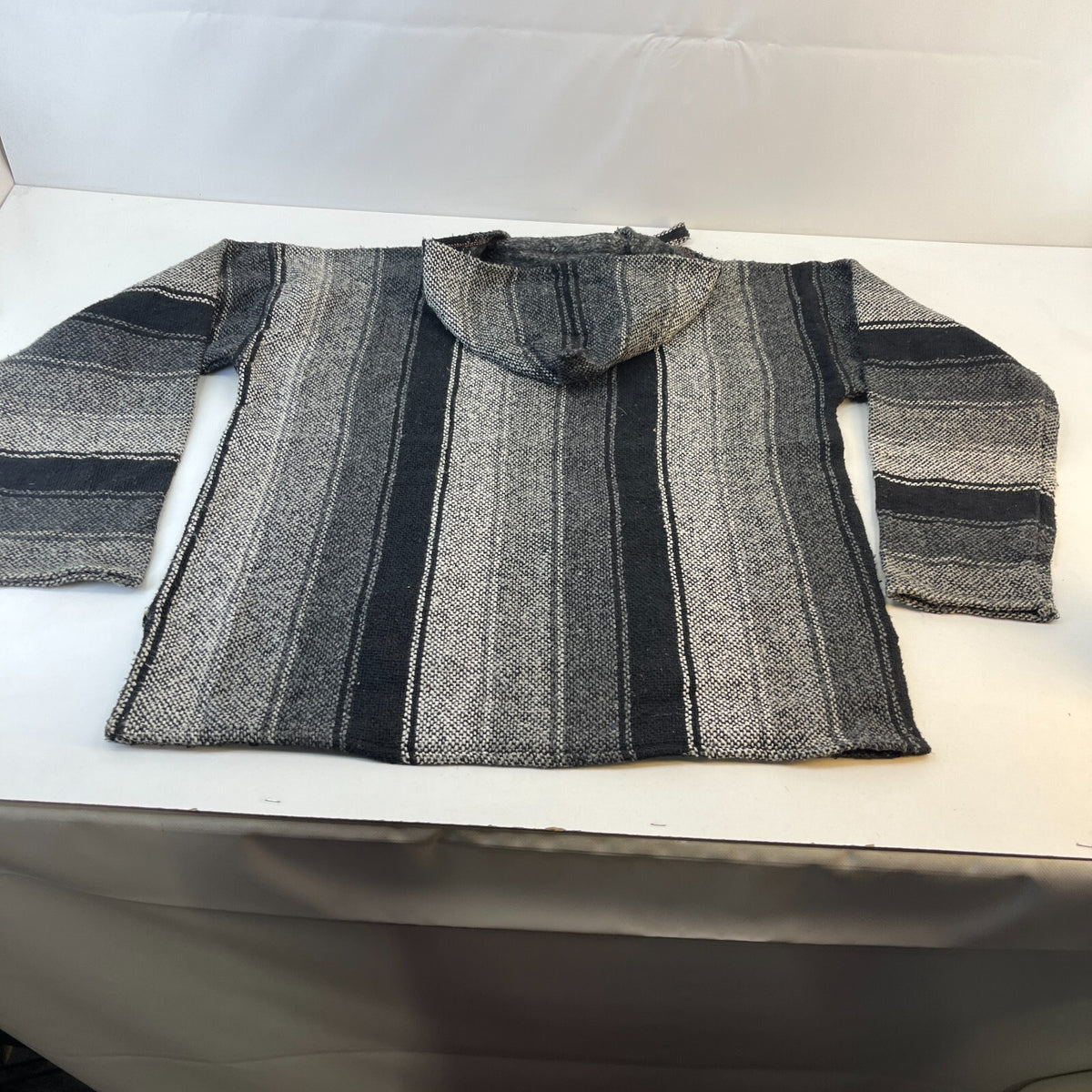 Artesanias Genuine Mexican Baja Hoodie Pullover Hippie Festival Grey UK size XL
