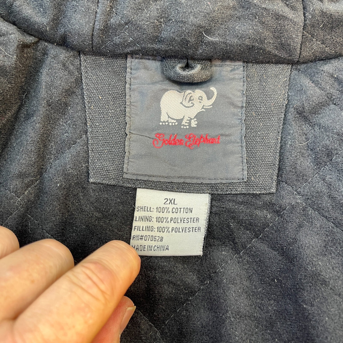 Men's Chore Field Coat Jacket in Black Heavy Denim size 2XL